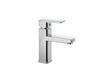 B-032C Chromed square brass single handle basin mixer faucet tap for bathroom
