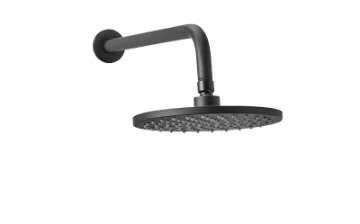8 Inch matte black shower set with ABS shower head and SS304 shower arm