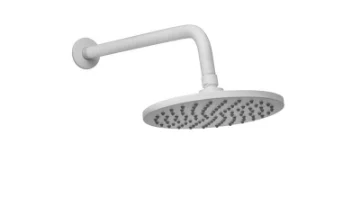 8 Inch white shower set with ABS shower head and SS304 shower arm