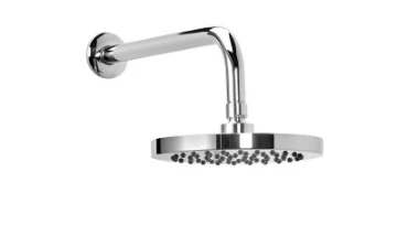 Wall mounted shower set with 6 inch round ABS shower head and SS304 shower arm
