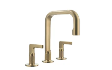 B-045G Gold 35mm double handles bathroom basin mixer faucet